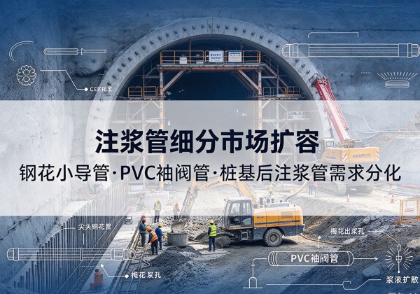 镇康注浆管细分市场扩容，隧道钢花小导管、PVC 袖阀管、桩基后注浆管需求分化
